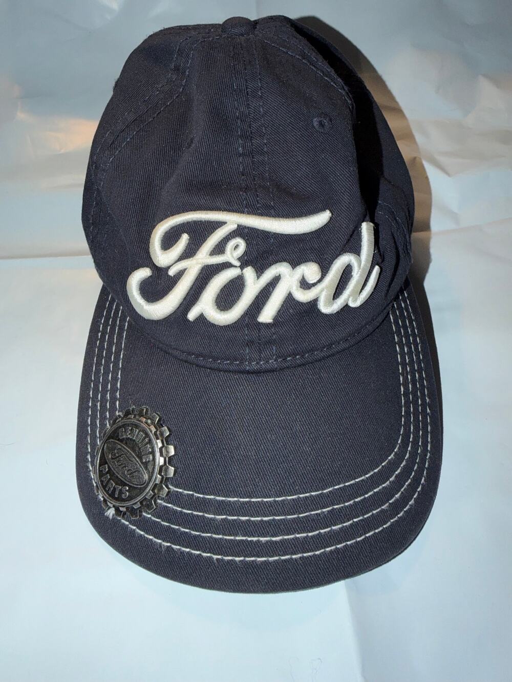 Ford Genuine Parts Bottle Opener Hat Adjustable Blue Cotton Baseball Cap